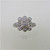 Judith Ripka Sterling Silver CZ Square Cluster Halo Ring Size 8