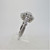 Judith Ripka Sterling Silver CZ Square Cluster Halo Ring Size 8