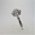 Judith Ripka Sterling Silver CZ Square Cluster Halo Ring Size 8