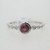 14k White Gold Bezel Set Ruby & Diamond Ring with Original Tag Size 6 1/4