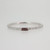 10k White Gold Stackable Ring Diamond Pave with Garnet January Birthstone Size 7