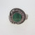 Sterling Silver Malachite Ring with Beaded Design Size 5 3/4