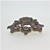 Gold Filled Czech Bohemian Garnet Cluster Starburst Pin Brooch