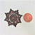 Gold Filled Czech Bohemian Garnet Cluster Starburst Pin Brooch