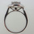 Sterling Silver Two Toned Brown and Silver Ring with Clear CZ Size 6 3/4