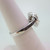 Sterling Silver Two Toned Brown and Silver Ring with Clear CZ Size 6 3/4