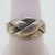Sterling Silver Puzzle Ring with  Braided Design Size 6