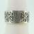 Sterling Silver Ring with Triangle Looping Patterns Around the Band Size 5.75