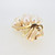 14K Yellow Gold Pearl Cluster Flower Bunch Pin Brooch