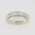 14k White Gold Approx 1.0ct Baguette Diamond Tapered Band Ring Size 8 1/2