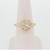 14K Yellow Gold .97ct Princess Cut Diamond Braided Pave Twist Band Engagement Ring Sz 6.5