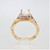 14K Yellow Gold .97ct Princess Cut Diamond Braided Pave Twist Band Engagement Ring Sz 6.5