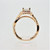 14K Yellow Gold .97ct Princess Cut Diamond Braided Pave Twist Band Engagement Ring Sz 6.5