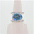 Effy 14K White Gold Fancy Cut Blue Topaz Diamond Accent Fashion Ring Size 7