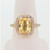 14K Yellow Gold 2.73ct Oval Yellow Sapphire Diamond Halo Fashion Ring Size 6.5