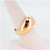 18K Rose Gold Diamond Pave Heart Wide Wavy Band Fashion Ring Size 7.5