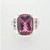 Ben Kho 14K White Gold Pink Tourmaline Diamond Accents Fashion Ring Size 7