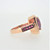 Effy 14K Rose Gold Checkerboard Amethyst Ruby Diamond Accented Band Fashion Ring Size 6