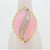 Cirari Couture Jewels 14K Yellow Gold Pink Opal Diamond Accent Statement Fashion Ring Size 7