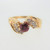 14k Yellow Gold Ruby with Diamond Accents Fashion Ring Size 6
