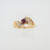 14k Yellow Gold Ruby with Diamond Accents Fashion Ring Size 6