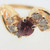 14k Yellow Gold Ruby with Diamond Accents Fashion Ring Size 6