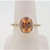 14K Yellow Gold Oval Citrine Diamond Halo Band Fashion Ring Sz 7.25