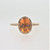 14K Yellow Gold Oval Citrine Diamond Halo Band Fashion Ring Sz 7.25