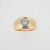 14k Yellow Gold Men's Octagonal Set Approx .55ct Diamond Ring Size 10 1/4