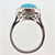 Sterling Silver Ring with Turquoise and CZ Stones Size 11