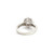 Malakan 14K White Gold 1.22ct Round Diamond Vintage Inspired Engagement Ring Size 6.5