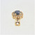 14K Yellow Gold Oval Sapphire Diamond Accented Pendant