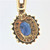 14K Yellow Gold Oval Sapphire Diamond Accented Pendant