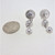 Judith Ripka Sterling Silver 3 Gradual Smaller Size Circle Earrings