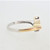 14K Two Tone APP .15ct Bezel Set Round Diamond Fashion Statement Ring Size 6.75