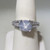 14K White Gold Natural Star Sapphire Diamond Accented Band Fashion Ring Sz 7