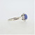 14K White Gold Oval Created Star Sapphire Diamond Chip Accents Fashion Ring Size 5.5