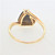 10K Yellow Gold Triangular Labradorite Fashion Ring Size 6