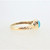 14K Yellow Gold Braided Band Detailing Turquoise Colored Stone Fashion Ring Size 9