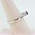 14K White Gold Oval Blue Sapphire Diamond Accented Band Fashion Ring Size 7.5