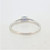 14K White Gold Oval Blue Sapphire Diamond Accented Band Fashion Ring Size 7.5