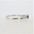 14K White Gold Oval Blue Sapphire Diamond Accented Band Fashion Ring Size 7.5