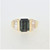 14K Y Gold Emerald Cut Tourmaline APP .50cttw Diamond Baguette Accents Fashion Ring