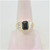 14K Y Gold Emerald Cut Tourmaline APP .50cttw Diamond Baguette Accents Fashion Ring