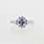 10K W Gold Oval Tanzanite Diamond Halo Cluster Reversible Ring Size 7