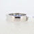 14K White Gold Princess Cut Sapphire Round Diamond Accented Anniversary Fashion Band Sz 6.5