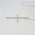 14K White Gold 3/8cttw Round Brilliant Diamond Accented Cross Pendant 18" Necklace