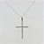 14K White Gold 3/8cttw Round Brilliant Diamond Accented Cross Pendant 18" Necklace