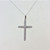 14K White Gold 1/3cttw Round Brilliant Diamond Accented Cross Pendant 18" Necklace