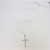 14K White Gold 1/3cttw Round Brilliant Diamond Accented Cross Pendant 18" Necklace